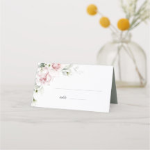 Romantische Rozen | Blush Pink Weduwkaart