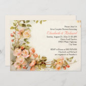  romantische rozen bruiloft koppels douche kaart (Voorkant / Achterkant)