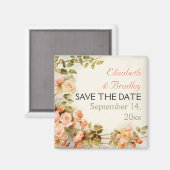 romantische rozen bruiloft Save the Date Magneet (Voorkant / Achterkant)