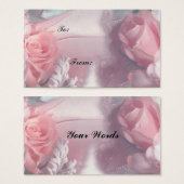 Romantische Rozen Cadeau Label Visitekaartje (Voorkant /achterkant)