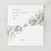 Romantische Rozen | Dusty Pink Wedding Place Card (Buitenkant ongevouwen)