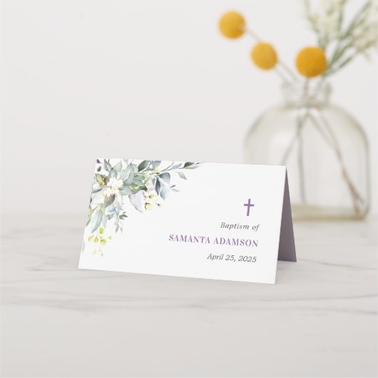 Romantische Rozen | Dusty Pink Wedding Place Card (Achterkant)