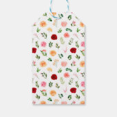 Romantische Rozen Floral Vrijgezellenfeest Dank u Cadeaulabel (Achterkant)