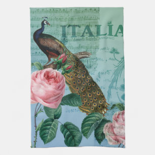 Romantische Rozen Musical Peacock Theedoek
