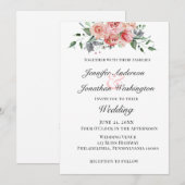 Romantische Rozen Plat Kaart Bericht (Voorkant / Achterkant)