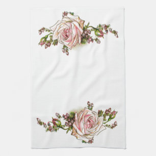 Romantische Rozen Rosebuds Elegant Victoriaans Theedoek