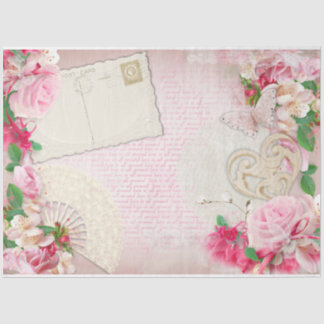 Romantische Rozen Serie Ontwerp 12 Tissuepapier