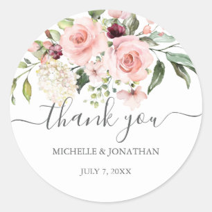 Romantische Rozen Weddenschap Ronde Sticker