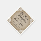 Romantische rustieke jute en kant bruiloft servett servet (Hoek)