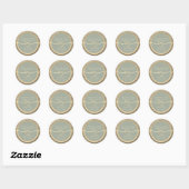 Romantische Sage Green Wedding Stickers voor Favor (Vel)