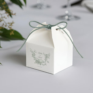Romantische Salie Bloemenkrans met Liefdesvogels B Vierkante Sticker