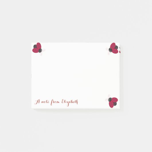 Romantische Schattige Lieve Stijlvolle ,Lieveheers Post-it® Notes (Voorkant)