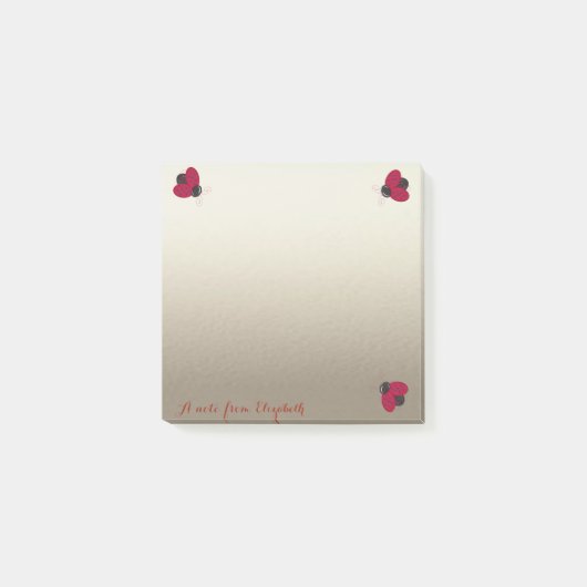 Romantische Schattige Lieve Stijlvolle ,Lieveheers Post-it® Notes (Voorkant)
