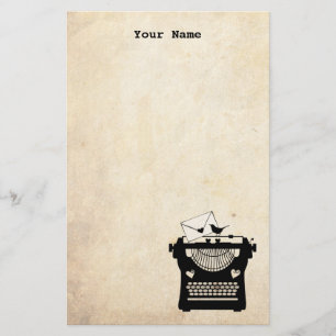 Romantische  schrijfmachine briefpapier