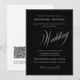 Romantische Script Calligrafie Eenvoudig & Chic Tr Kaart