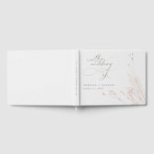 Romantische Script Waterverf Blush Bloem Bruiloft Gastenboek (Volledig)