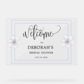 Romantische Sering Bloem Bruidsdouche Acryl Bord (Voorkant)