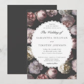 Romantische Sfeervolle Delicate Donkere Zwarte Blo Kaart (Voorkant / Achterkant)