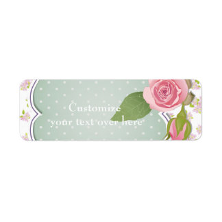 Romantische Shabby chic Adresetiketten Etiket
