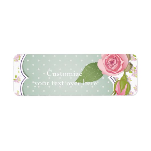 Romantische Shabby chic Adresetiketten Etiket (Voorkant)