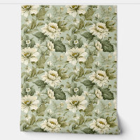 Romantische Shabby chic stoffige groene witte bloe