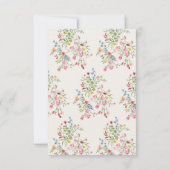 romantische sierlijke bloemboog lente tuin bruilof RSVP kaartje (Achterkant)