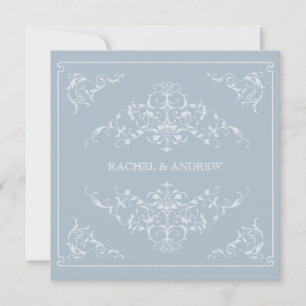 Romantische siervoorwerpen Weddenschap Light Blue Kaart
