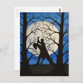 Romantische silhouettendansers briefkaart (Voorkant / Achterkant)