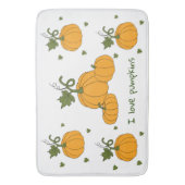 Romantische sinaasappel pompoenoogst badmat (Voorkant Verticaal)