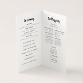 Romantische Sinaasappels Wedding Ceremony Programm Kaart (Binnen)