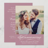 Romantische Stof Rose Calligrafie Ontvangst Kaart (Voorkant / Achterkant)