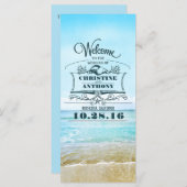 Romantische strand bruiloft programma's (Voorkant / Achterkant)