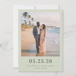 Romantische strandfoto save the date