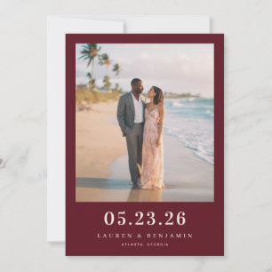 Romantische strandfoto save the date