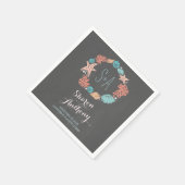 Romantische Strandkrans Trouwpapier Servetten (Hoek)