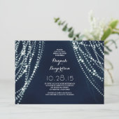 Romantische String Lights Bruids Douche Uitnodigin Kaart (Staand voorkant)