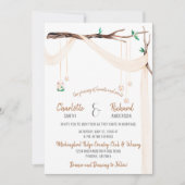 Romantische tak met Drape en Mason Jar Lights Kaart (Voorkant)