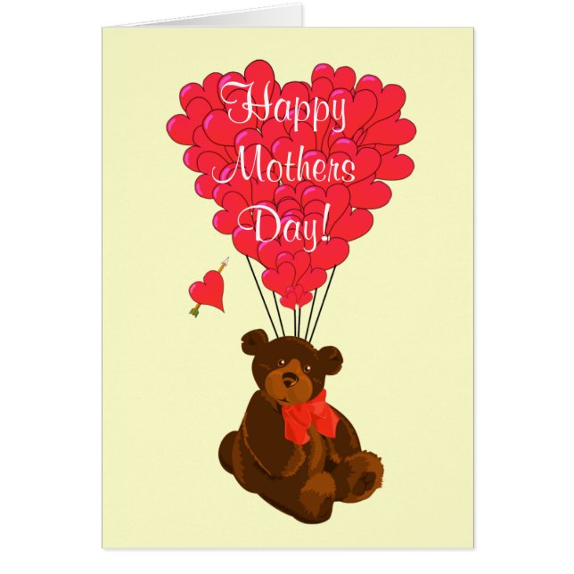 Romantische teddybeer moederdag (Voorkant)