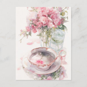 Romantische theekaart briefkaart