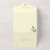 Romantische tinten Cala Lily Mexicaanse bruiloft All In One Uitnodiging (Buitenkant)