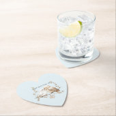 Romantische Tortelduifjes Heart Wedding Kartonnen Onderzetters (Insitu)