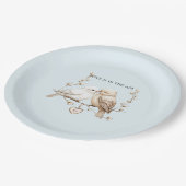 Romantische Tortelduifjes Heart Wedding Papieren Bordje (Gekanteld)