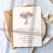 Romantische Toscaanse Tuinurn met Bloemen Bruiloft