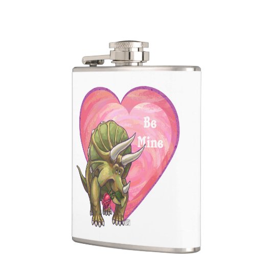 Romantische Triceratops zijn van mij Heupfles (Links)