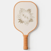 Romantische tropische groen bruiloft pickleball paddle (Voorkant)