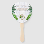 Romantische tropische hand fans handwaaier (Achterkant)