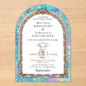 romantische trouwuitnodiging acryl uitnodigingen (Voorkant)