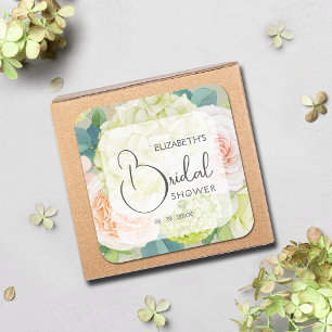 Romantische Tuin Bloemen Bruidsdouche Vierkante Sticker