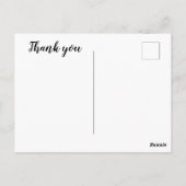 Romantische Tuin Bloemen Bruiloft Dank u Briefkaart (Achterkant)