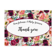 Romantische Tuin Bloemen Bruiloft Dank u